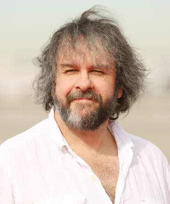 A headshot of director Peter Jackson