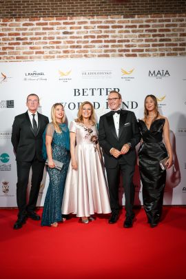 BWF Founder Manuel Collas de la Roche had guest of honor Kevin Spacey and the Princesses Murat at the Better World Fund Venice edition
