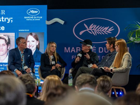 Still from the STATE OF THE INDUSTRY; STATE OF FINANCE panel