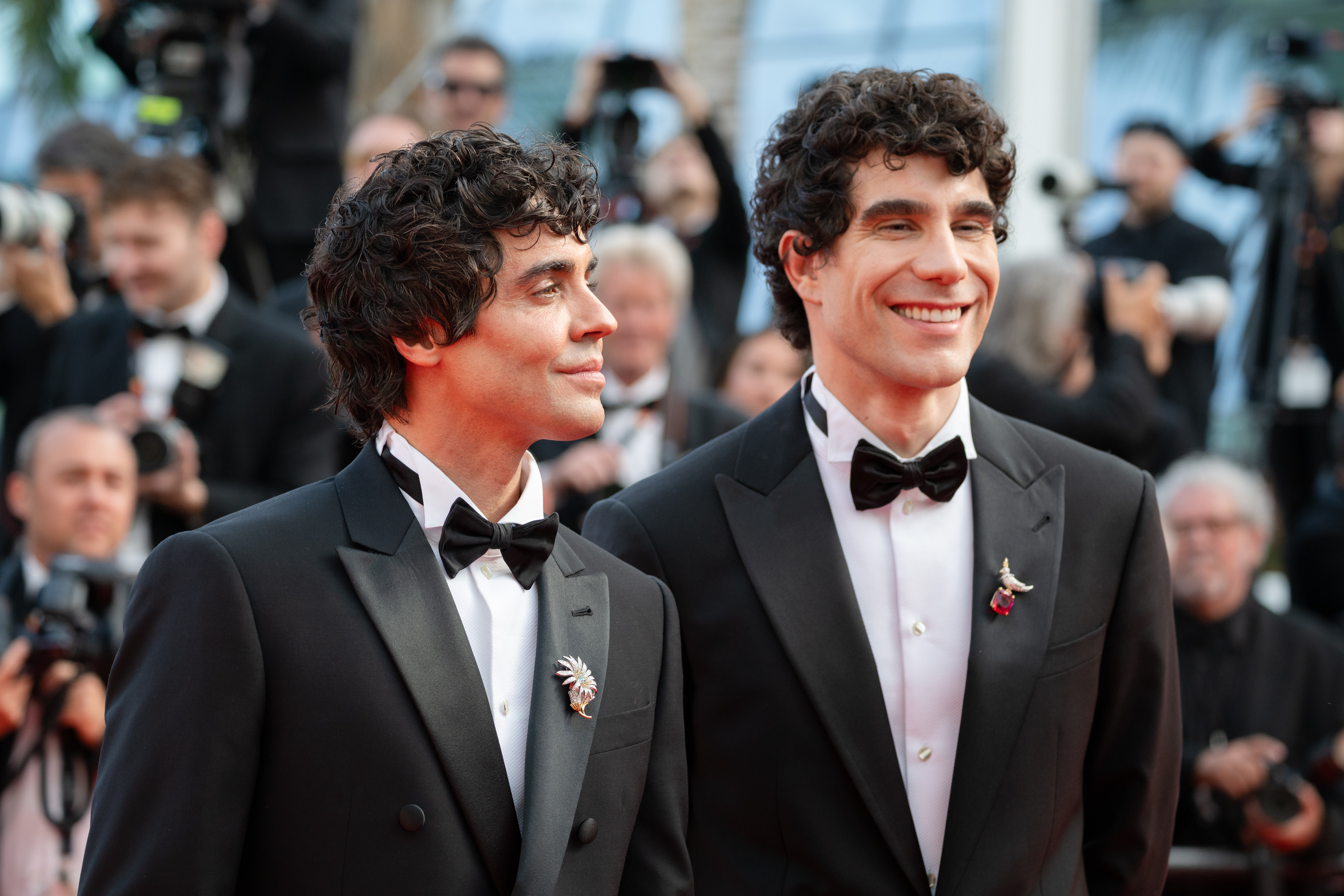 Image Description: Javier Ambrossi and Javier Calvo attend the competition screening red carpet of the movie La Bola Negra during the 79th Cannes Film Festival Cannes France 2026-05-21