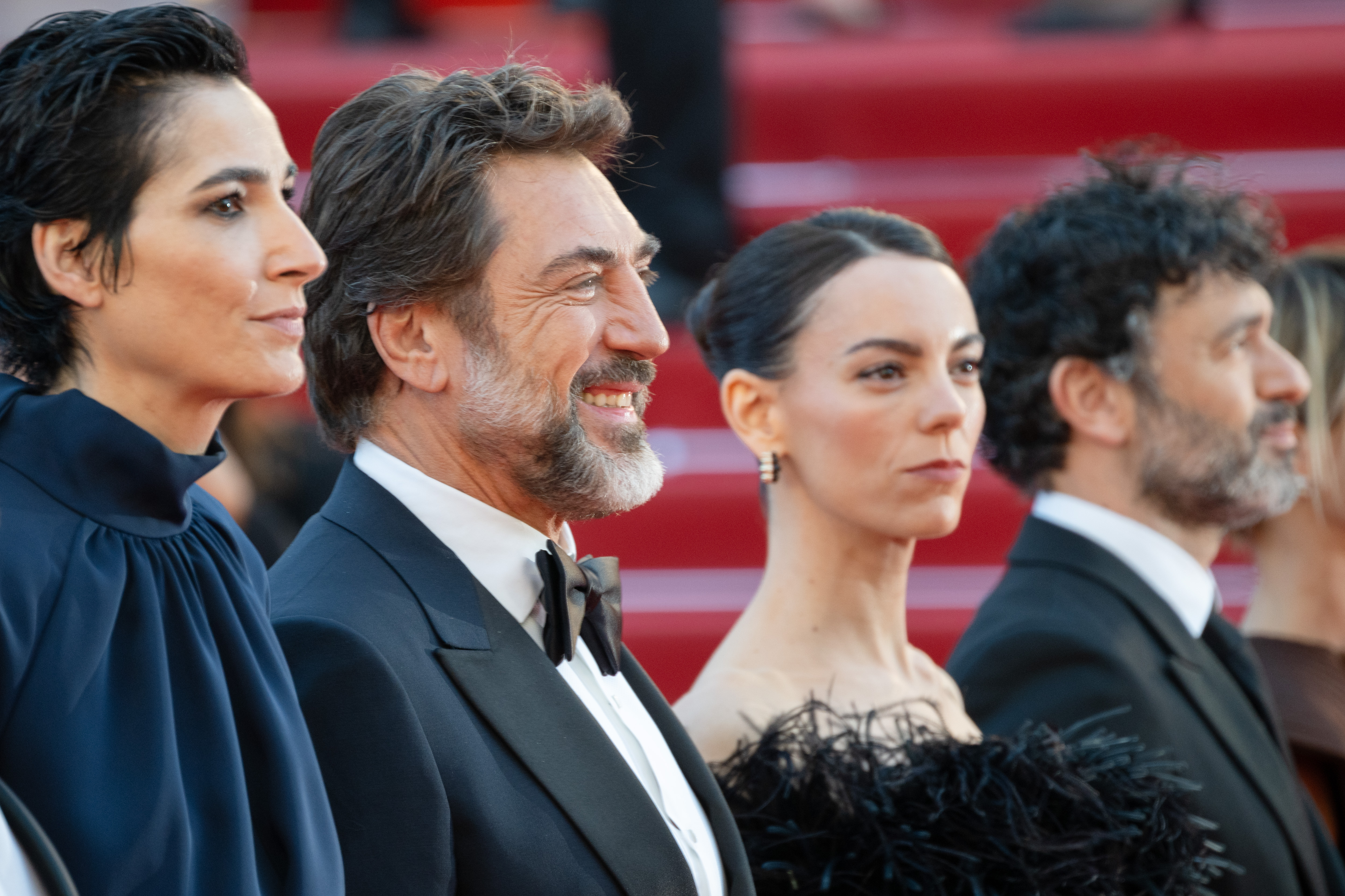 Image Description: Isabel Pena Javier Bardem Victoria Luengo and Rodrigo Sorogoyen attend the competition screening red carpet of the movie El Ser Querido during the 79th Cannes Film Festival Cannes France 2026-05-16
