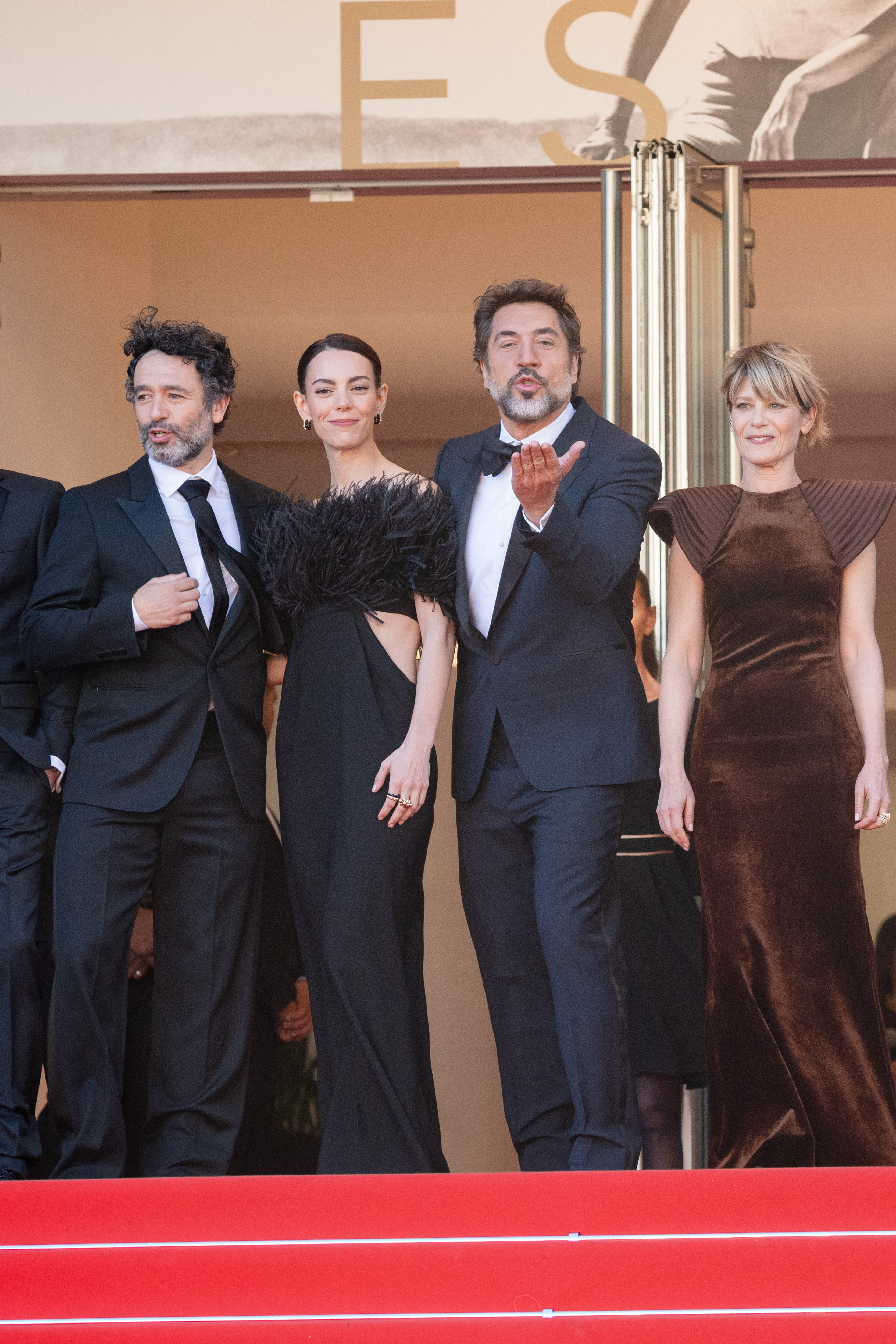 Image Description: Rodrigo Sorogoyen Victoria Luengo Javier Bardem Isabel Pena and Marina Fois attend the competition screening red carpet of the movie El Ser Querido during the 79th Cannes Film Festival Cannes France 2026-05-16