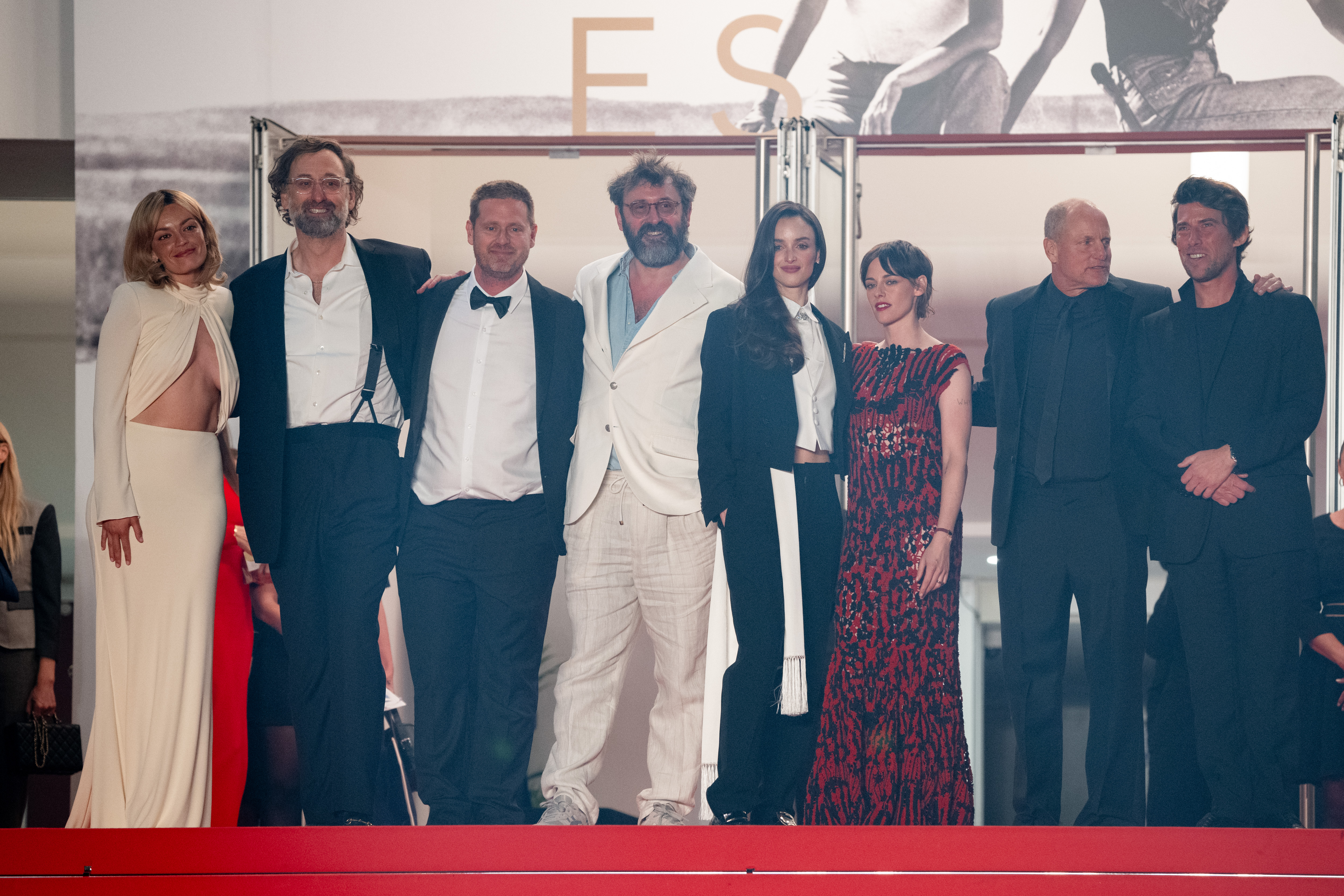 Image Description: Emma Mackey Eric Wareheim Tim Heidecker Quentin Dupieux Charlotte Le Bon Kristen Stewart Woody Harrelson and Hugo Selignac attend the midnight screening of the movie Full Phil during the 79th Cannes Film Festival Cannes France 2026-05-16Image Description: Emma Mackey Eric Wareheim Tim Heidecker Quentin Dupieux Charlotte Le Bon Kristen Stewart Woody Harrelson and Hugo Selignac attend the midnight screening of the movie Full Phil during the 79th Cannes Film Festival Cannes France 2026-05-16