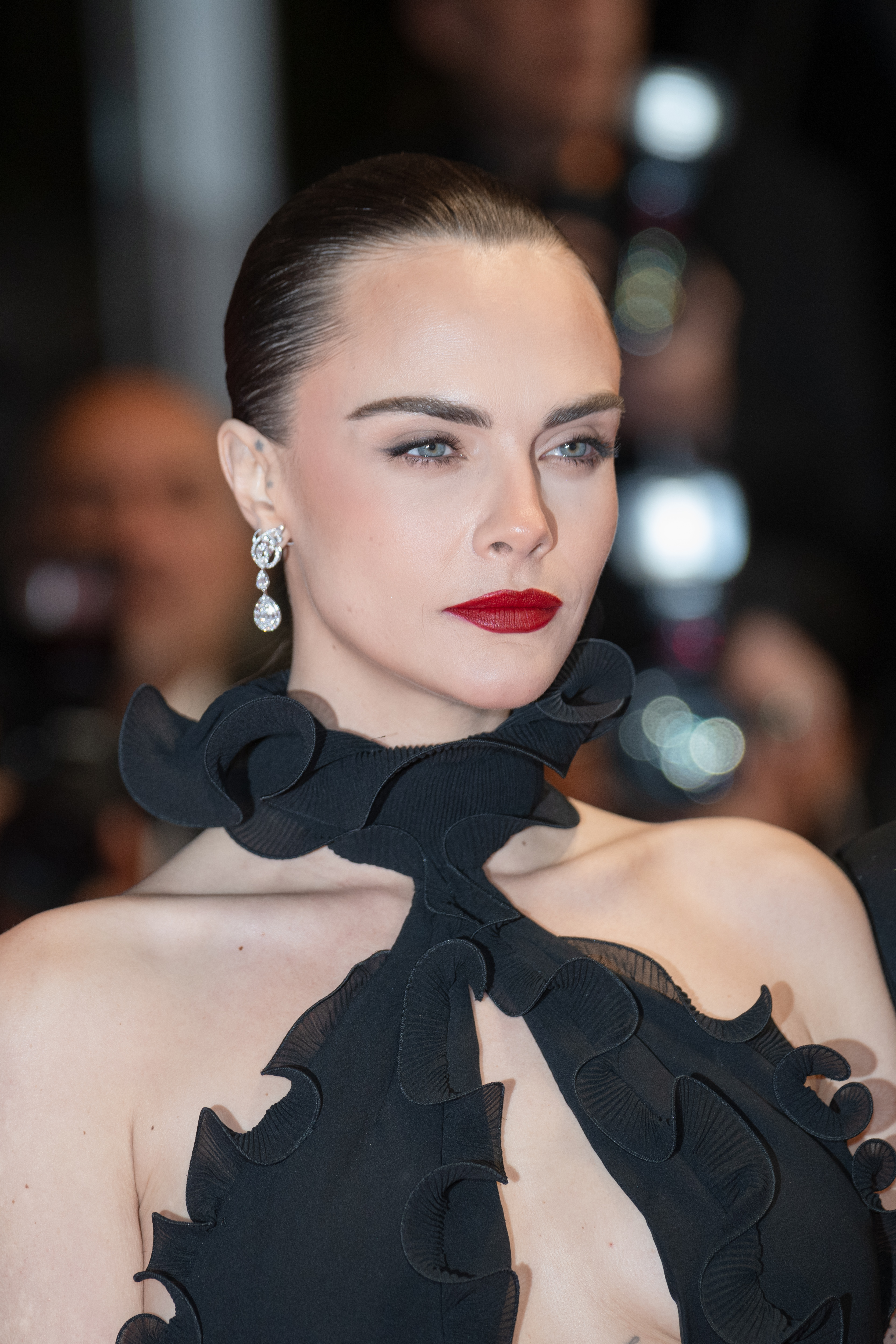 Image Description: Cara Delevingne attends the competition screening red carpet of the movie Gentle Monster during the 79th Cannes Film Festival Cannes France 2026-05-15