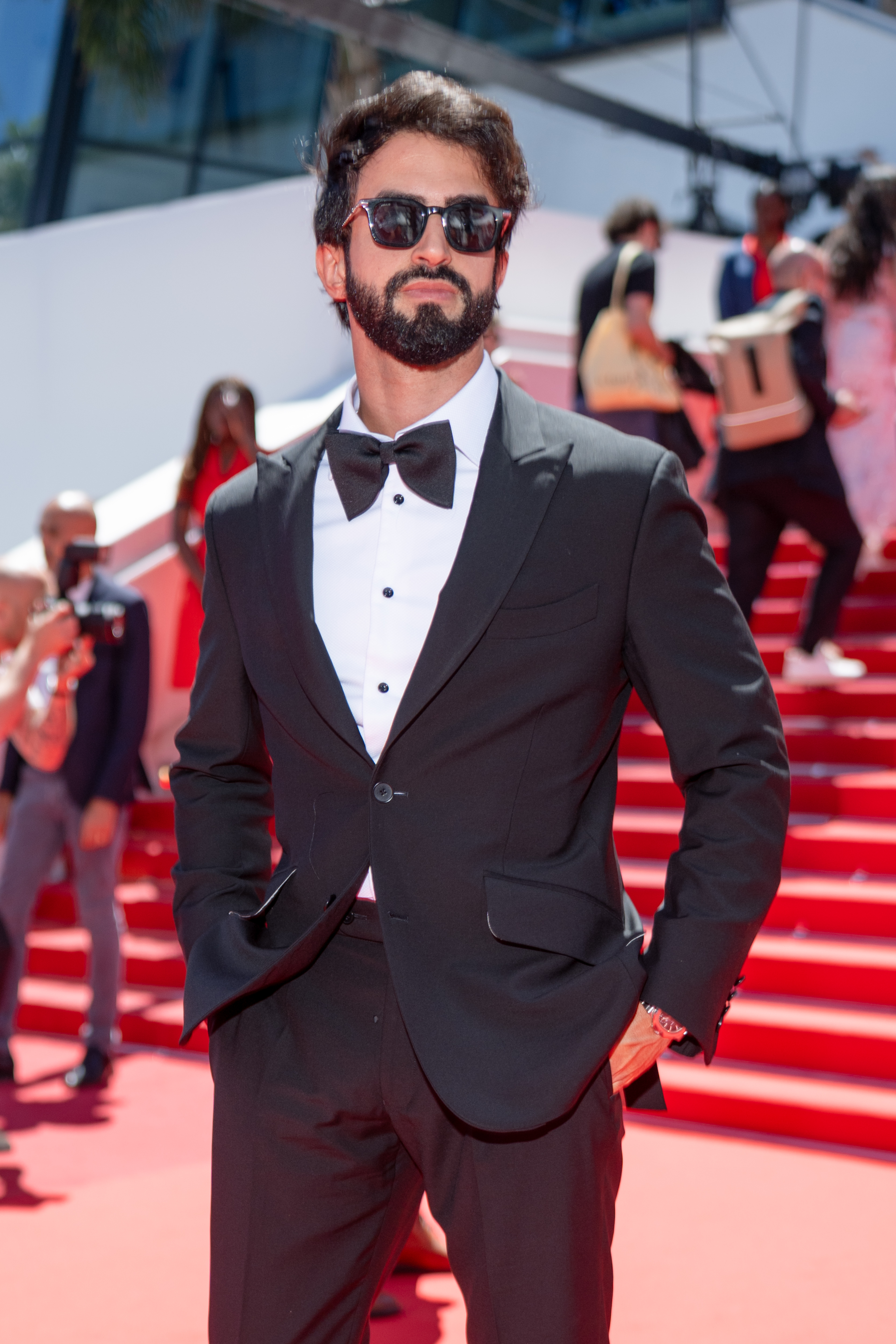 Image Description: Salim Elhila attends the competition screening red carpet of the movie Moulin during the 79th Cannes Film Festival Cannes France 2026-05-17