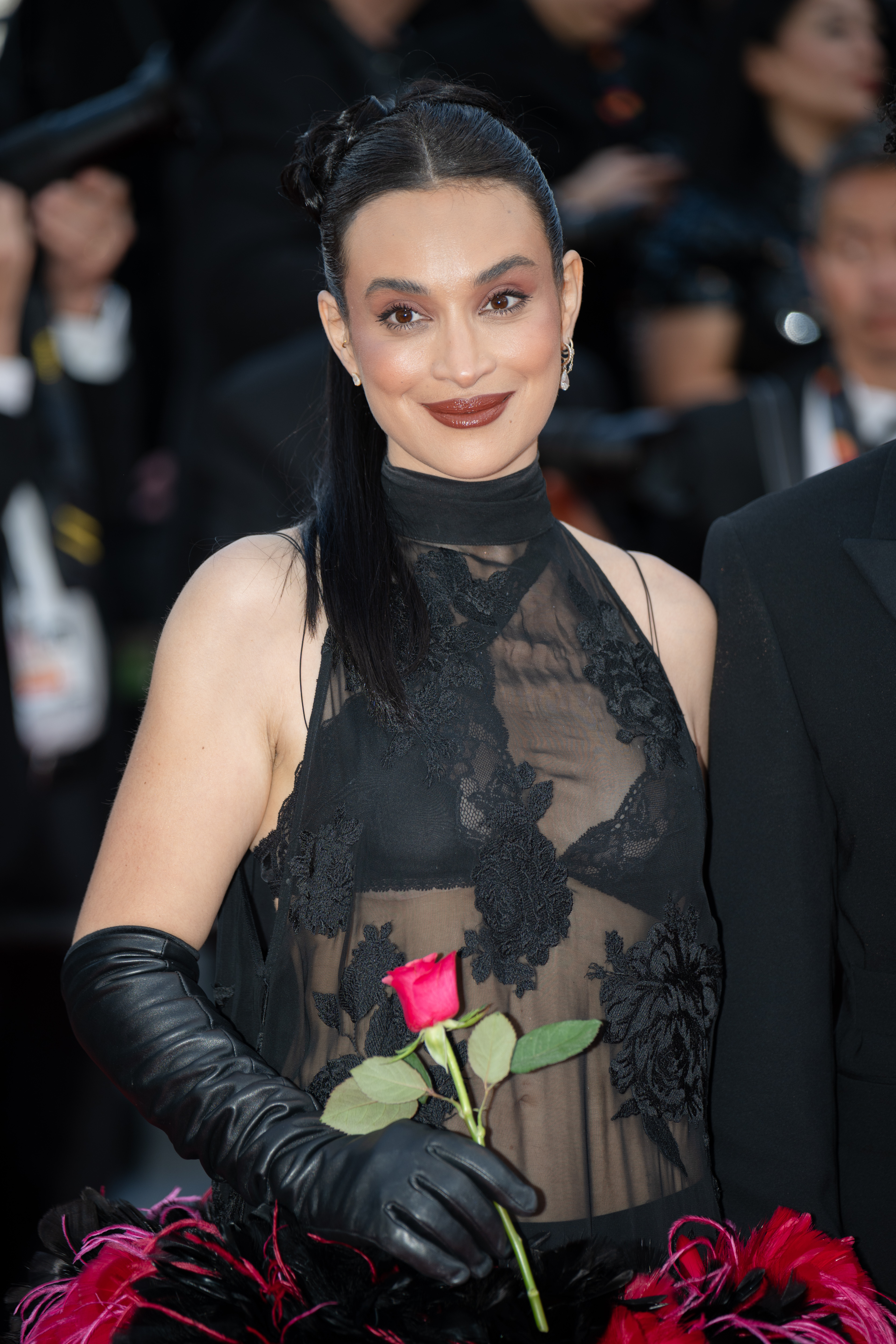 Image Description: Camelia Jordana attends the competition screening red carpet of the movie Fjord during the 79th Cannes Film Festival Cannes France 2026-05-18
