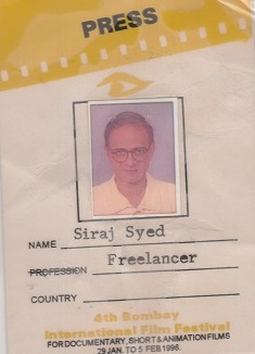 Siraj Syed accredited for MIFF 1996